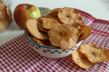 Knapperige appelchips
